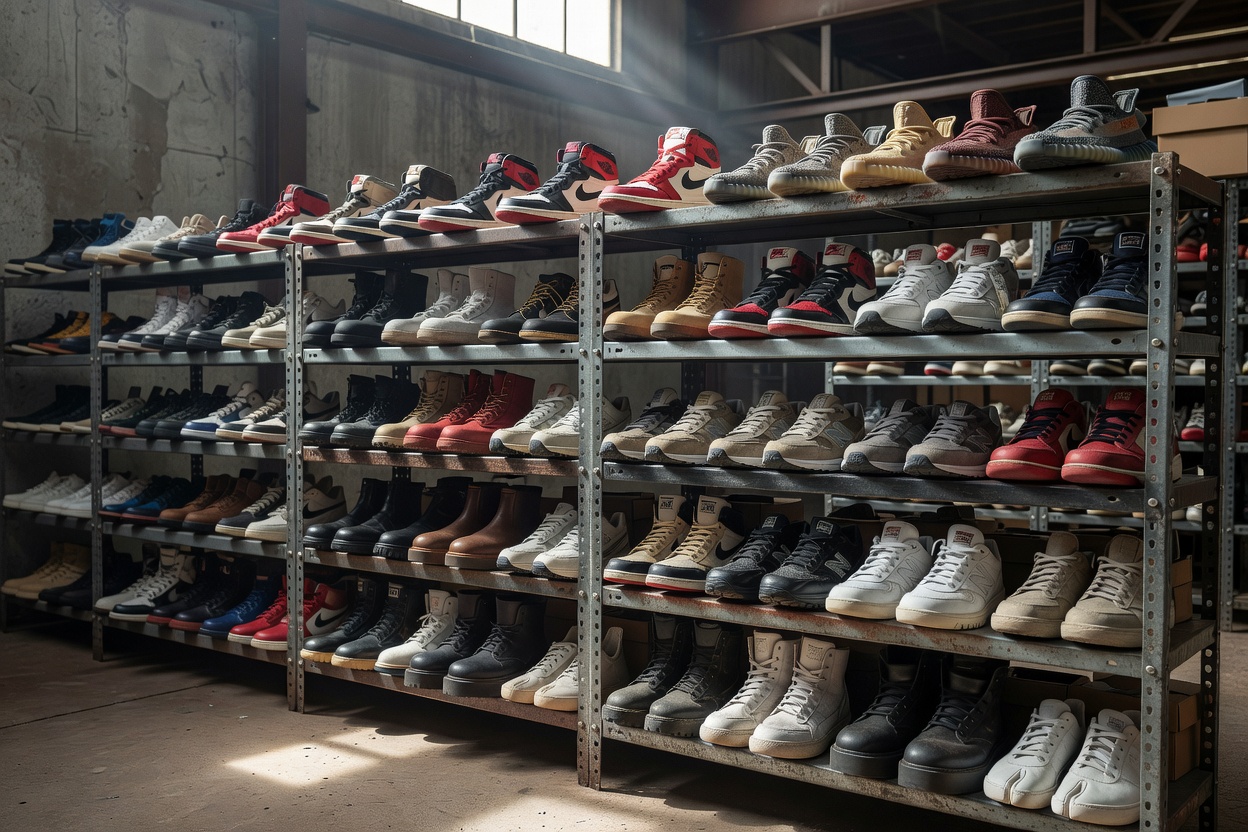 Vintage sneaker collection box vault display